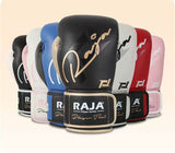 RAJA PLAYER SERIES MUAY THAI BOXING GLOVES Professional Microfiber 10-14 oz 7 Colours