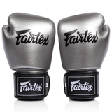 Fairtex BGV1C-PLUS MUAY THAI BOXING GLOVES Size 10-16 oz Gun Metallic