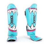 YOKKAO SHARKNADO MUAY THAI BOXING MMA SHIN GUARD PROTECTOR XS-L BLUE
