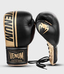 ON SALE VENUM SHIELD PRO BOXING GLOVES WITH LACES 8-18 OZ Black Gold