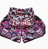 Twins Spirit TBS-Calaveras MUAY THAI MMA BOXING Shorts S-XXL Pink