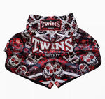 Twins Spirit TBS-Calaveras MUAY THAI MMA BOXING Shorts S-XXL Red