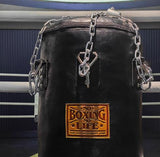 NO BOXING NO LIFE MUAY THAI BOXING MMA PUNCHING HEAVY BAG - UNFILLED COWHIDE LEATHER 38 dia x 100 cm