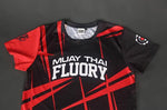 FLUORY TF12 Combat Training T-Shirt Adult & Junior XS-XXXL Red