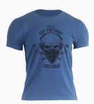 FLUORY TF13 Skull Combat T-Shirt S-XXXL Blue