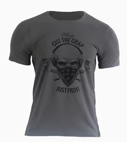 FLUORY TF13 Skull Combat T-Shirt S-XXXL Dark Grey