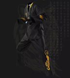 Dracula Lightweight Taekwondo TKD Coach Gold Tiger Training Uniform Suits Adult & Junior XXXS-XXXL Black