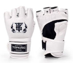 TOP KING EXTREME TKGGE MMA GRAPPLING GLOVES Thumb Enclosure Leather Size M-XL White
