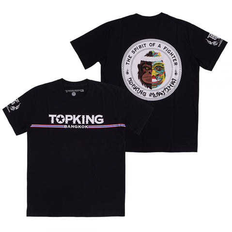 TOP KING TKTSH-029 MUAY THAI BOXING T-SHIRT Size S-XL Black