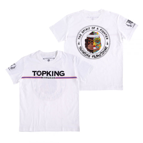 TOP KING TKTSH-029 MUAY THAI BOXING T-SHIRT Size S-XL White