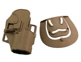 Airsoft Tactical Military CQC OWB Polymer Pistol Holster G17/1911/M92/P226/USP 3 Colours