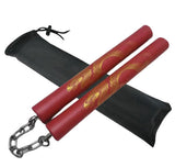 Safe Foam Padded Training Nunchuka With Steel Chain & Case TW03 Junior Size 9.8 inch 4 Colours