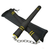 Safe Foam Padded Training Nunchuka With Steel Chain & Case TW04 Adult Size 11 inch 4 Colours