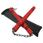 Safe Foam Padded Training Nunchuka With Steel Chain & Case TW04 Adult Size 11 inch 4 Colours