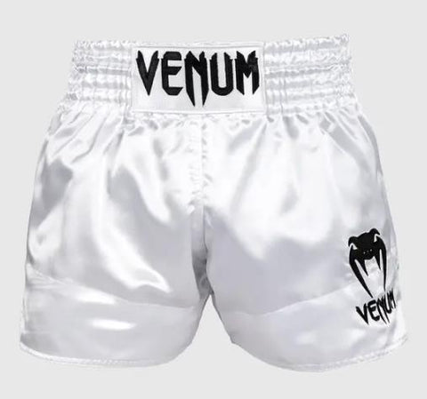 Venum-03813-002 Classic MUAY THAI BOXING Shorts S-XL White Black