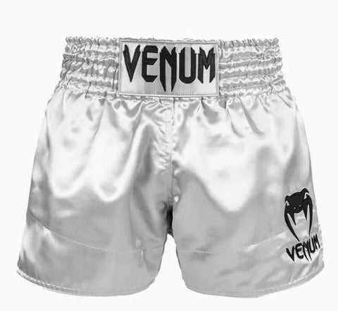 Venum-03813-451  Classic MUAY THAI BOXING Shorts S-XL Silver Black
