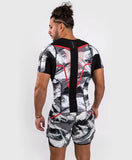 VENUM-04552-618  Electron 3.0 MMA Muay Thai Boxing Rashguard Compression Short Sleeves T-shirt Size M-XL Grey Red