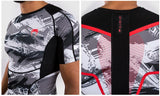 VENUM-04552-618  Electron 3.0 MMA Muay Thai Boxing Rashguard Compression Short Sleeves T-shirt Size M-XL Grey Red