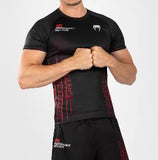 VNMUFC-00234-100 UFC Venum Performance Institute 2.0 Men’s Short-Sleeve Rashguard Compression T-shirt M-L Black Red