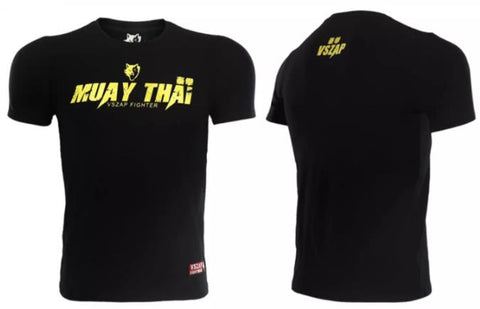 Vszap VT011 Muay Thai Boxing T-Shirt S-4XL Black Gold