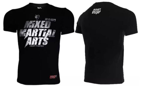 Vszap VT011 MMA T-Shirt S-4XL Black Silver