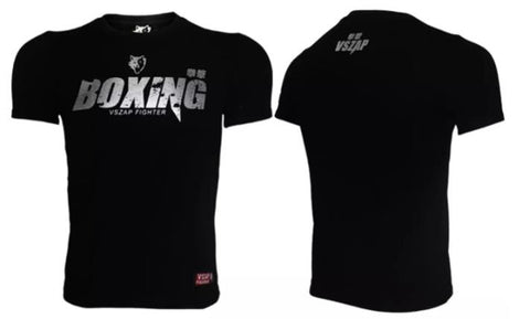 Vszap VT011 Boxing T-Shirt S-4XL Black Silver