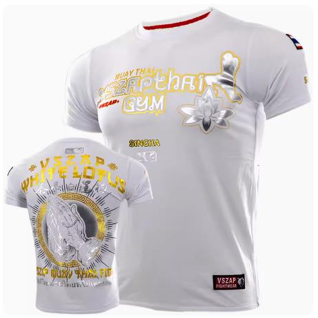 Vszap VT006 Muay Thai Boxing T-Shirt S-4XL White