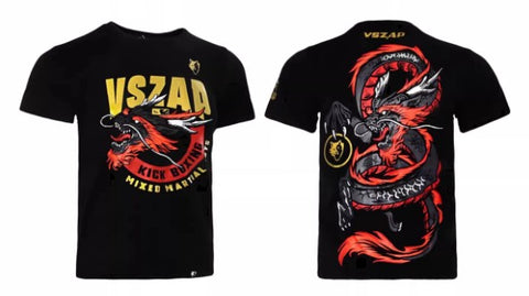 Vszap VT111 Blaze Dragon MMA Kick Boxing T-Shirt S-2XL Black