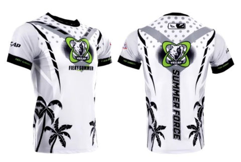 Vszap VT117 Summer Shock Muay Thai Boxing Dry Tech T-Shirt S-4XL White