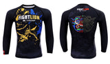 Vszap VT124 Fight Lion MMA Rashguard COMPRESSION T-Shirt LONG SLEEVES S-2XL