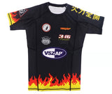 Vszap VT135 Fire Flame MMA Rashguard Dry Tech T-Shirt M-2XL