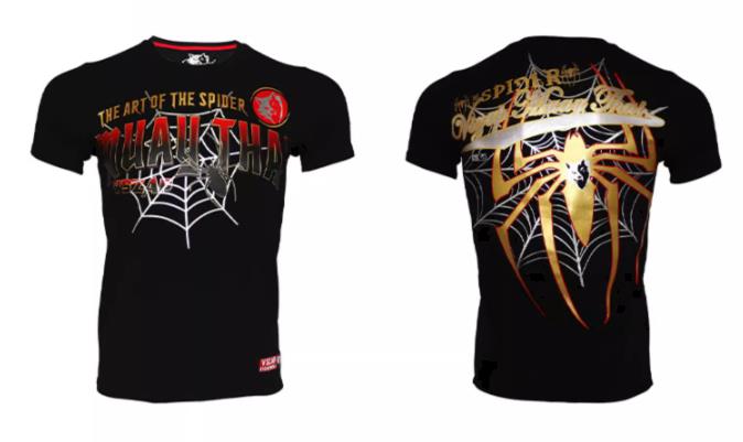 Vszap Spider VT030 Muay Thai Boxing T-Shirt S-4XL Black