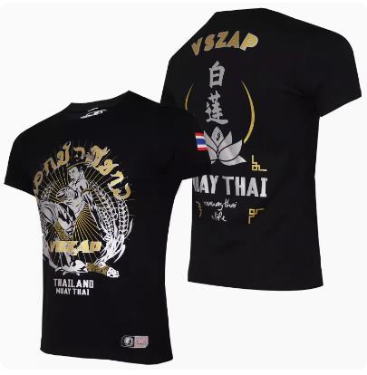 Vszap VT044 Muay Thai Boxing T-Shirt S-4XL Black