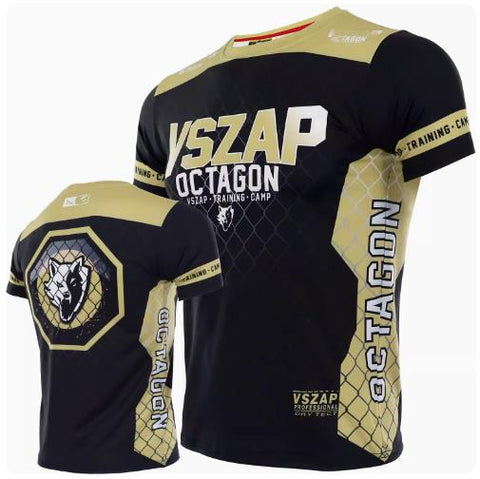 Vszap Octagon VT062 Muay Thai Dry Tech T-Shirt S-4XL Yellow