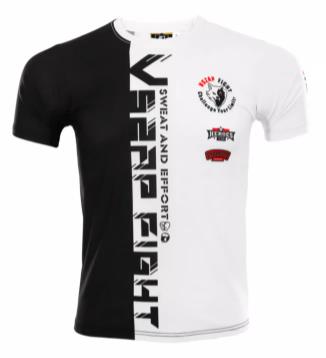 Vszap VT074 Muay Thai Boxing Dry Tech T-Shirt S-4XL Black White