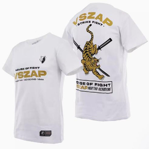 Vszap House of Fight VT082 Muay Thai Boxing MMA T-Shirt S-2XL White