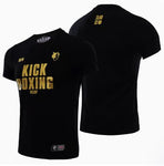 Vszap VT084 Kick Boxing T-Shirt S-2XL Black Gold