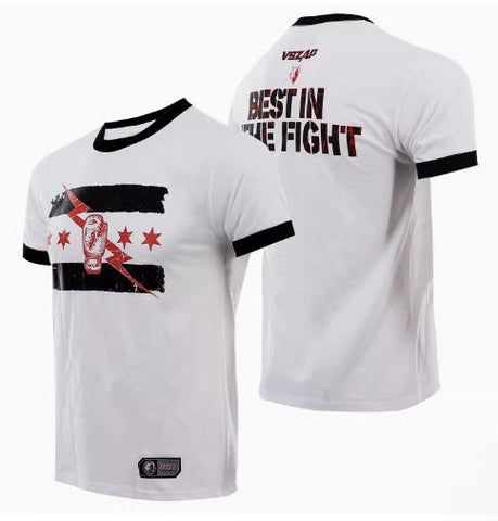 Vszap Best In The Fight VT085 Muay Thai Boxing T-Shirt S-2XL White