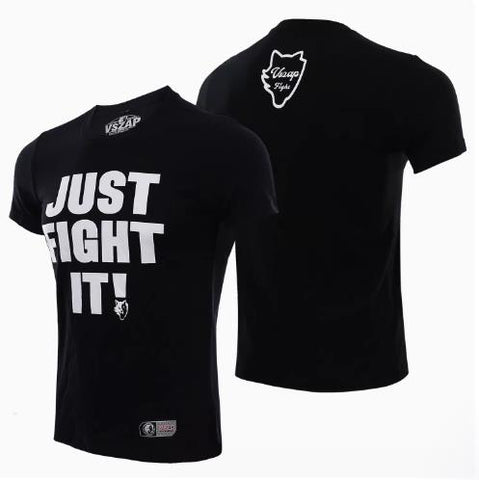 Vszap Just Fight It VT086 Muay Thai Boxing T-Shirt S-2XL Black