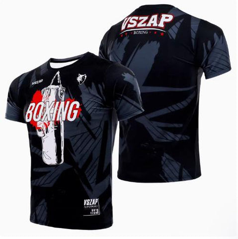 Vszap VT087 Boxing Dry Tech T-Shirt S-4XL Black