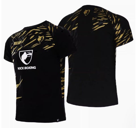Vszap VT091 Kick Boxing T-Shirt S-2XL Black Gold