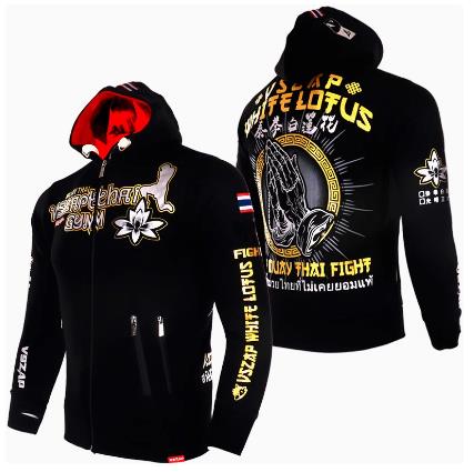 Vszap VTHJ016 Muay Thai Boxing Zip Up Hoodie Long Sleeve XS-3XL