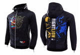Vszap VTHJ031 Fight Lion Zip Up Hoodie Long Sleeve S-2XL