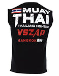 Vszap Bangkok VTT002 Muay Thai Boxing Vest Tank Top S-4XL Black