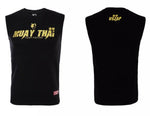 Vszap VTT018 Muay Thai Boxing Vest Tank Top S-4XL Black Gold