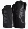 Vszap VTT021 MMA Vest Hooded Zipper Tank Top S-4XL Black
