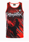 Vszap VTT023 Muay Thai Boxing Schnelltrocknende Weste mit Kapuze, Tanktop, S-4XL, Schwarz, Unisex