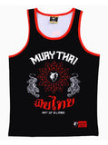 Vszap VTT023 Muay Thai Boxing Schnelltrocknende Weste mit Kapuze, Tanktop, S-4XL, Schwarz, Unisex