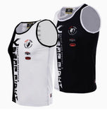 Vszap VTT023 Muay Thai Boxing Schnelltrocknende Weste mit Kapuze, Tanktop, S-4XL, Schwarz, Unisex