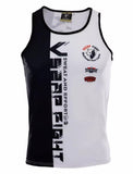 Vszap VTT023 Muay Thai Boxing Schnelltrocknende Weste mit Kapuze, Tanktop, S-4XL, Schwarz, Unisex